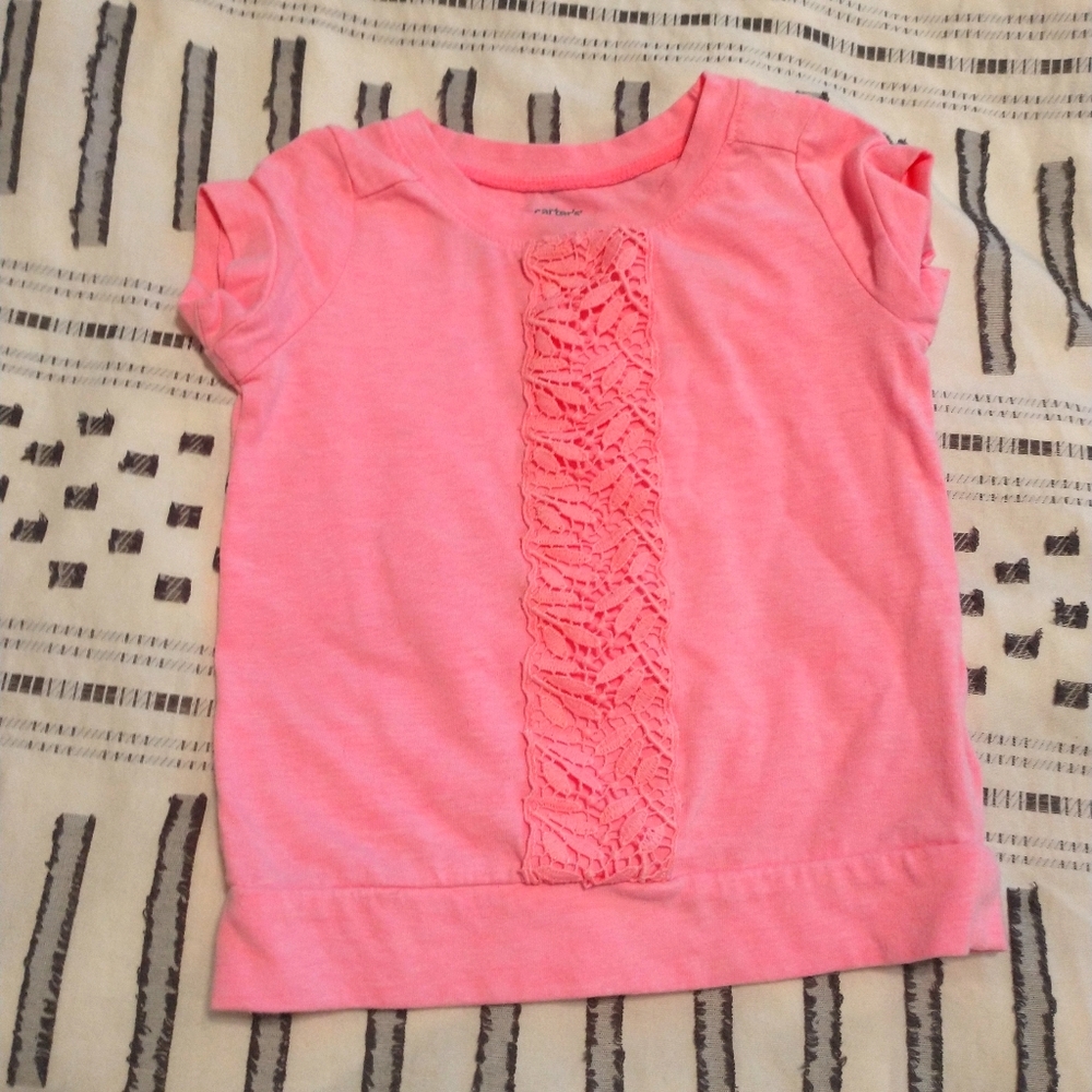 NWOT Carter's Tee w/ Crochet Detail
